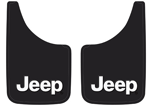 Jeep Logo 2-Pc Universal Mud Flap Set - Click Image to Close